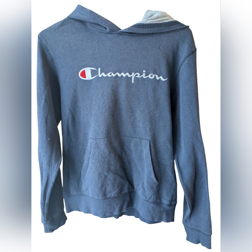 Champion Navy Pullover Hoodie YXL